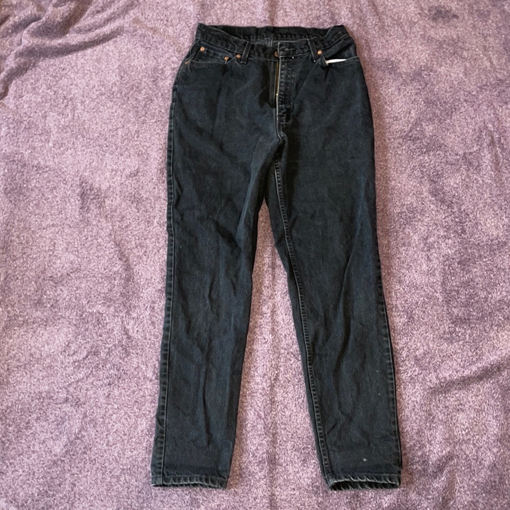 Levi’s high waisted black jeans